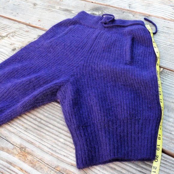 The Style PURPLE Angora Wool Blend Belted Shorts - Picture 12 of 16